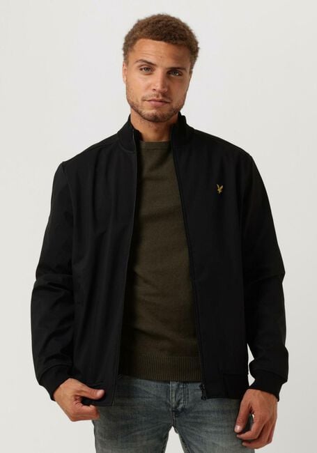 LYLE & SCOTT Jack ZIP THROUGH FUNNEL NECK SOFT S en noir - large