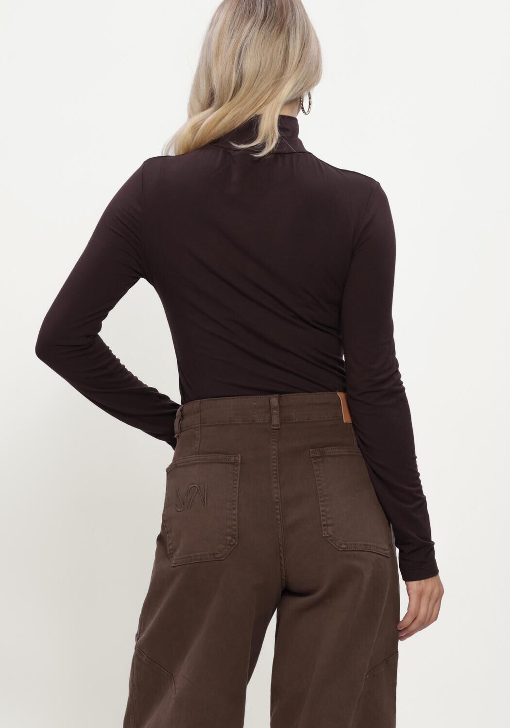 BEAUMONT Pull LEO COL en marron - large