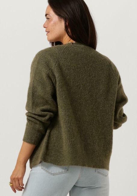 Groene SELECTED FEMME Vest SLFLULU LS KNIT SHORT CARDIGAN - large