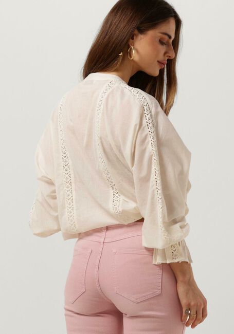 Gebroken wit SUMMUM  BLOUSE FLOWER EMBROIDERY - large