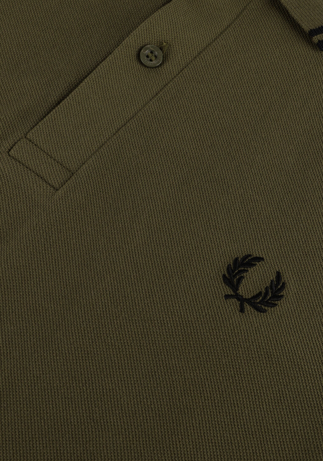 FRED PERRY Polo LS TWIN TIPPED SHIRT en vert - large