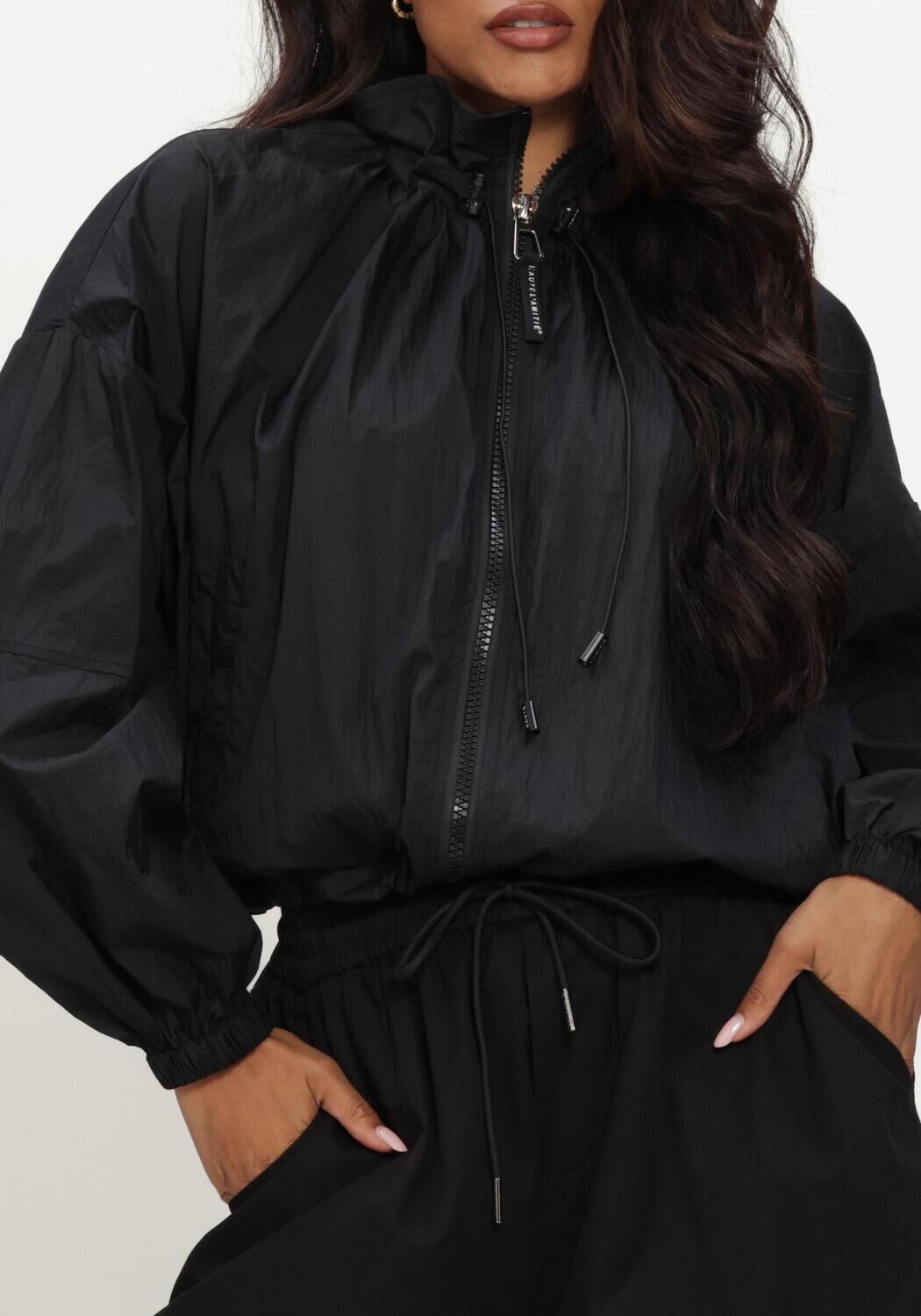 Zwarte HAUTE L'AMITI&Eacute;  IRON PAPER JACKET - large