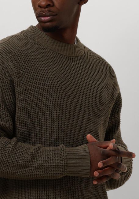 Bruine CALVIN KLEIN Trui CHUNKY TEXTURE SWEATER - large
