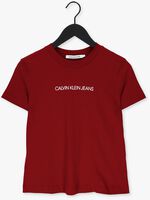 CALVIN KLEIN T-shirt SHRUNKEN INSTITUTIONAL TEE en rouge