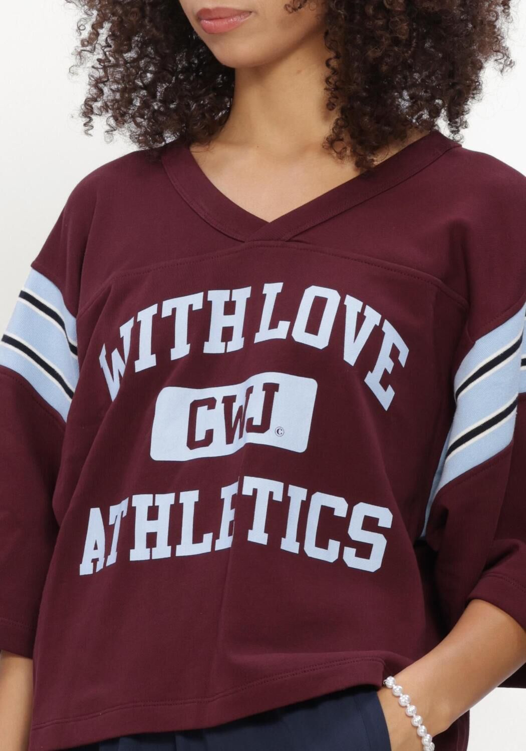 CATWALK JUNKIE Haut SPORTY GRAPHIC SHORT SLEEVE SWEATER Bordeaux - large