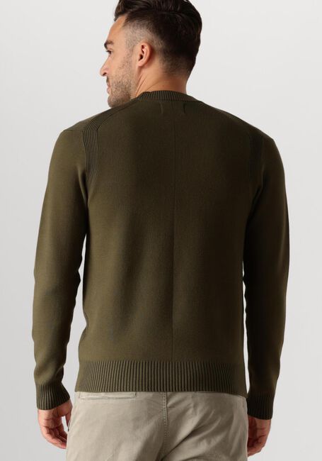 Groene DSTREZZED Trui FELL MOCK NECK - large