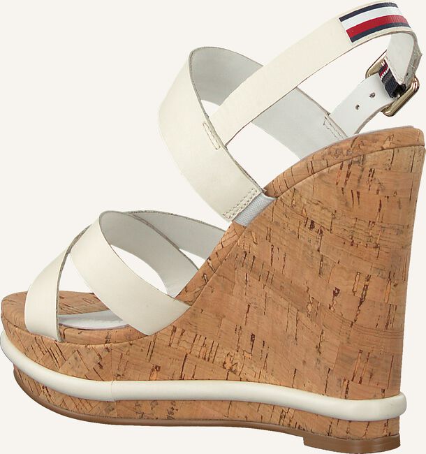 Witte TOMMY HILFIGER Sandalen CORPORATE WEDGE Witte TOMMY HILFIGER Sandalen CORPORATE WEDGE - large