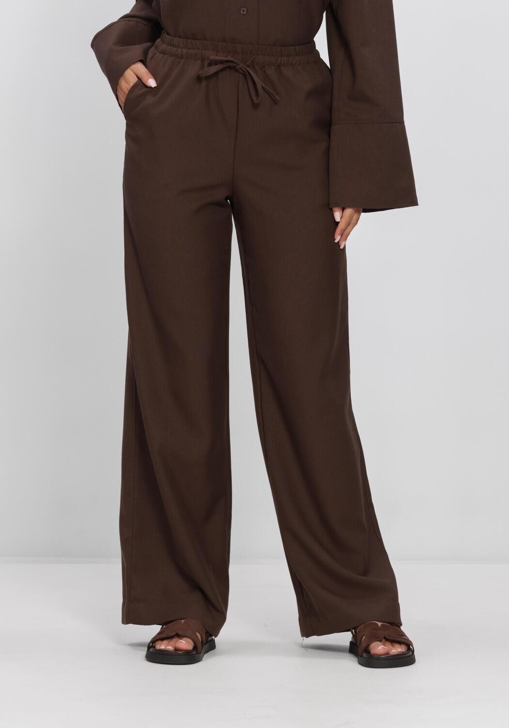 AIMEE THE LABEL SJOERDHS TROUSERS Pantalons en marron - large