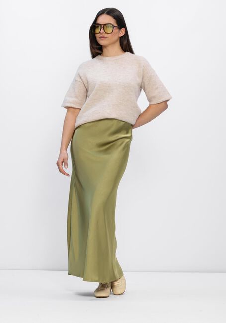 NEO NOIR Jupe maxi VICKY HEAVY SATEEN SKIRT Olive - large
