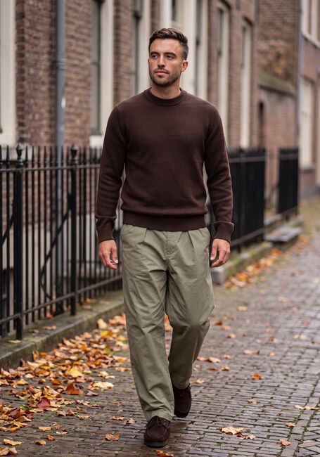 Blauwe SELECTED MEN Trui SLHDANE LS KNIT STRUCTURE CREW NECK NOOS - large