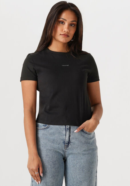 CALVIN KLEIN T-shirt PLACED INSTITUTIONAL BABY TEE en noir - large