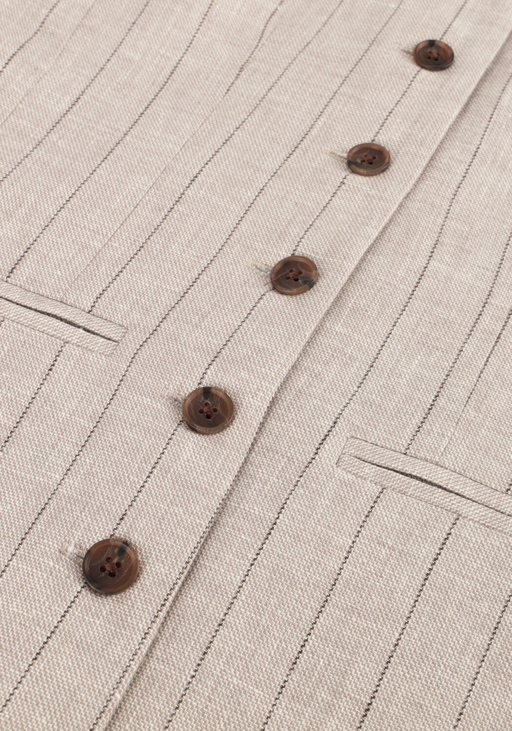 SELECTED WOMEN Gilet SLFVILKA SUN LONG VEST en beige - large