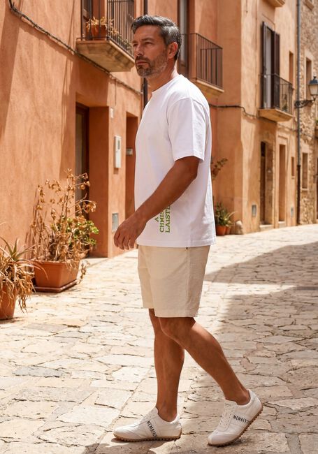 Witte LACOSTE T-shirt RELAXED FIT PRINTED HEAVY COTTON T-SHIRT - large