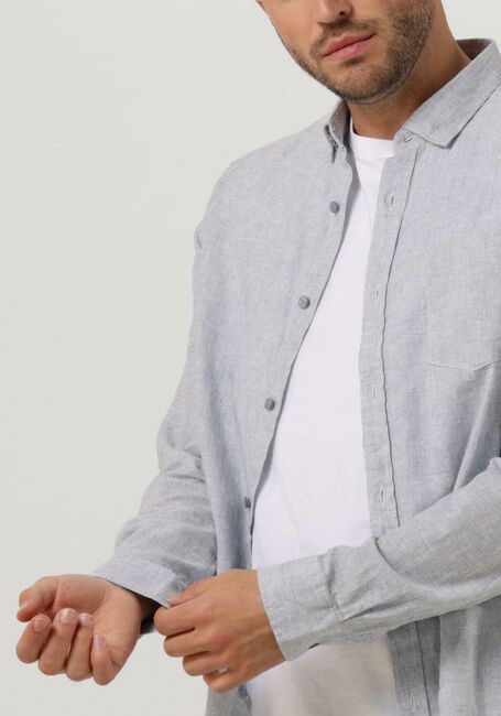 DSTREZZED Chemise décontracté SHIRT LINEN MELANGE en bleu - large