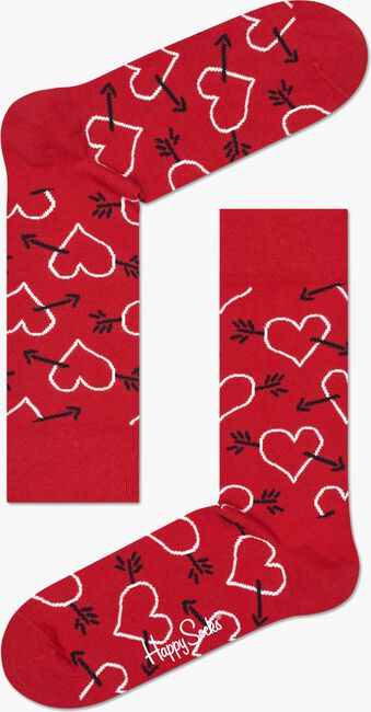 HAPPY SOCKS Chaussettes ARROW & HEART en rouge - large