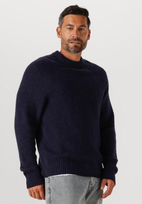 LES DEUX Pull GILBERT CREWNECK KNIT Bleu foncé - large