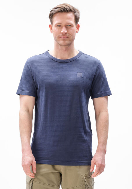 PME LEGEND T-shirt JACQUARD STRIPED en bleu - large