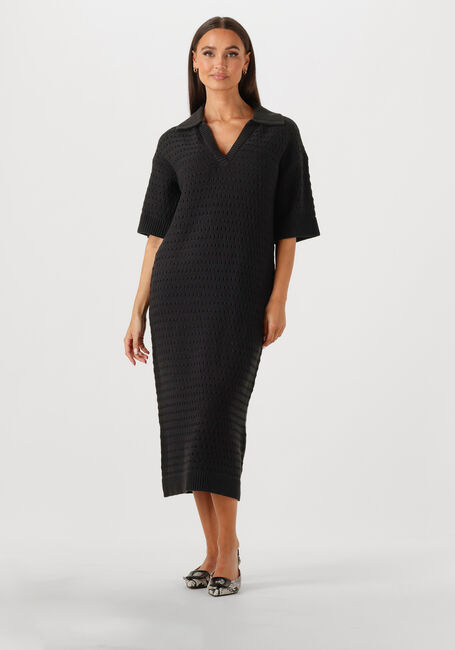 Y.A.S. Robe midi YASCIBYL 2/4 LONG KNIT DRESS en noir - large