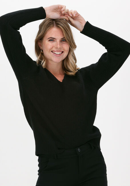 SELECTED FEMME Pull EMMY LS KNIT V-NECK B en noir - large