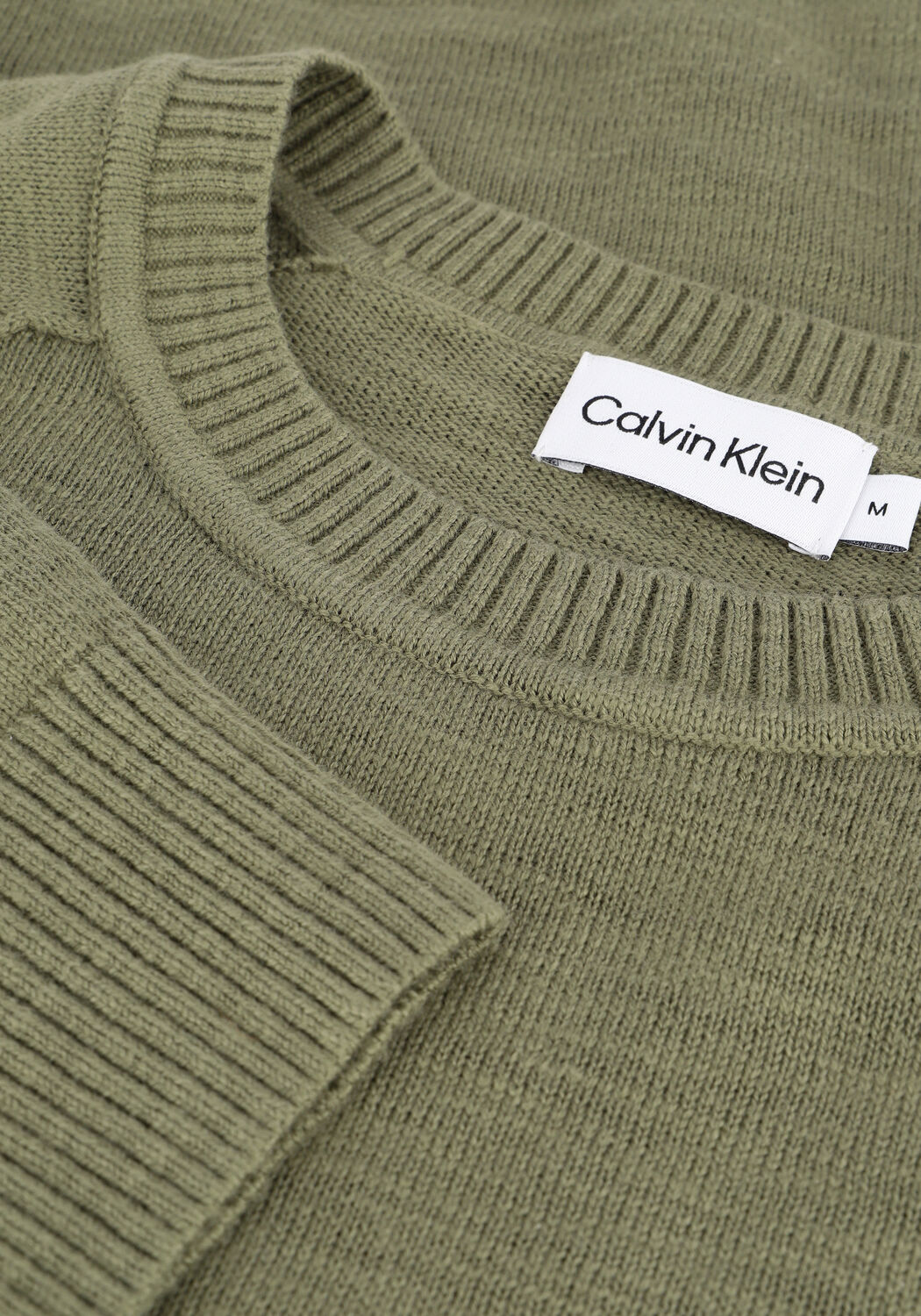 CALVIN KLEIN Pull SLUB TEXTURE SWEATER en vert - large