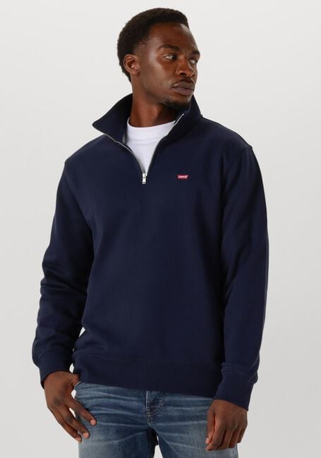 Donkerblauwe LEVI'S Sweater ORIGINAL HM 1/4 ZIP - large