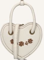 Beige RYLEE + CRU Schoudertas HEART PURSE NATURAL - medium