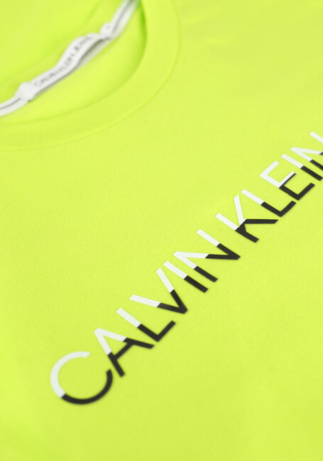 CALVIN KLEIN T-shirt MIXED INSTIT TECHNIQUE TEE en jaune - large