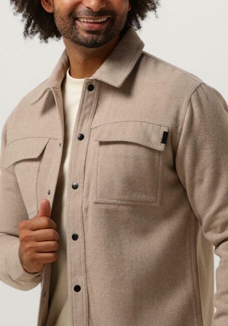 PUREWHITE Surchemise WOOL LOOK OVERSHIRT WITH POCKET AT FRONT Sable - large