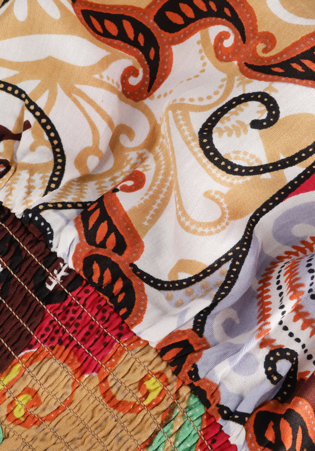 SUMMUM Haut TOP FESTIVAL PRINT ON VISCOSE SATIN en multicolore - large