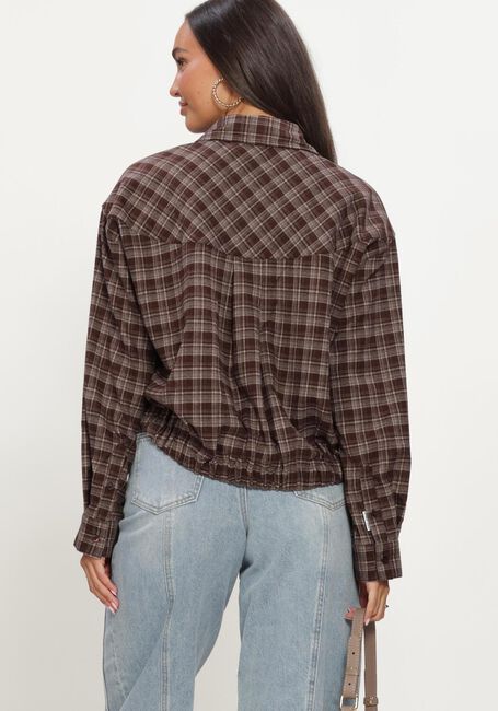 Bruine CATWALK JUNKIE  CHECK BLOUSE - large