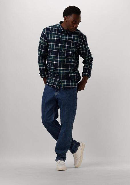 Blauwe TOMMY JEANS Casual overhemd TJM REG CHECK FLANNE SHIRT - large