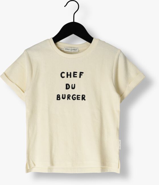 Sproet & Sprout T-shirt TERRY T-SHIRT CHEF DU BURGER en beige - large