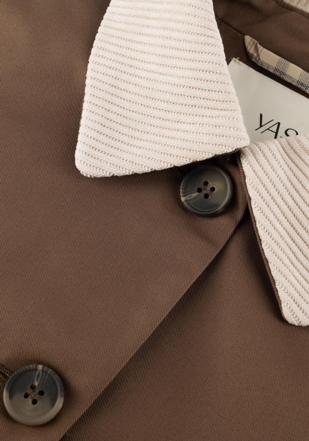 Y.A.S. Jack YASMALOMA SHORT TRENCH CAPE en marron - large