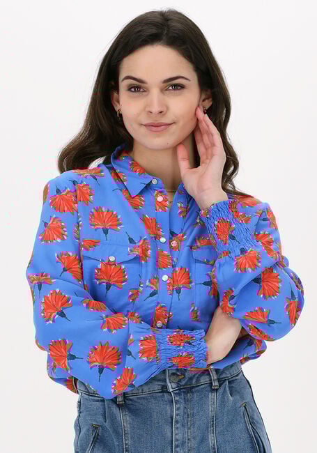 POM AMSTERDAM MILA FLOWERS Blouses en bleu - large