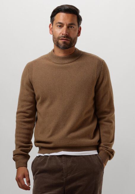 ANERKJENDT Pull AKRICO LAMBSWOOL KNIT en marron - large