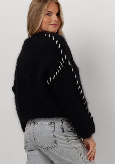 Zwarte AMERICAN DREAMS Trui CATIO MOHAIR STITCH PULLOVER - large