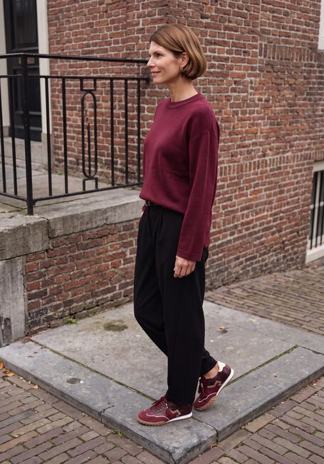 Bordeaux OBJECT Trui OBJREYNARD L/S LO KNIT PULLOVER NOOS - large