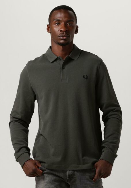 FRED PERRY Polo LONG SLEEVE PLAIN FRED PERRY SHIRT Olive - large