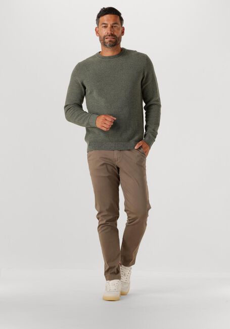 SELECTED MEN Pull SLHROSS LS KNIT STRUCTURE CREW NECK NOOS Olive - large