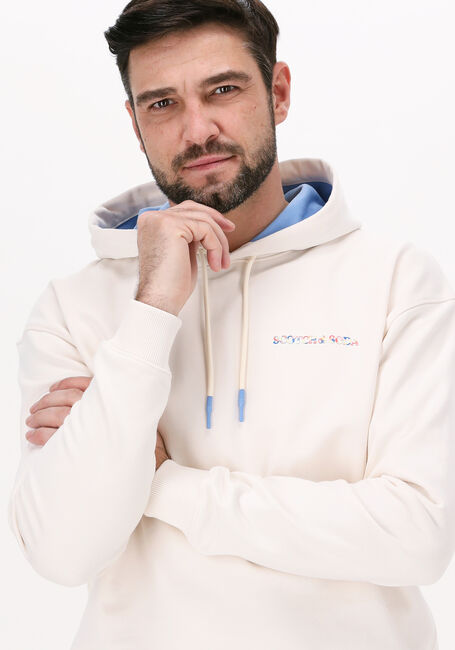SCOTCH & SODA Chandail HOODED LOGO FELPA SWEATSHIRT IN ORGANIC COTTON Blanc - large