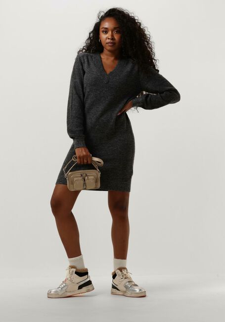 SCOTCH & SODA Mini robe RELAXED V NECK KNITTED DRESS Gris foncé - large