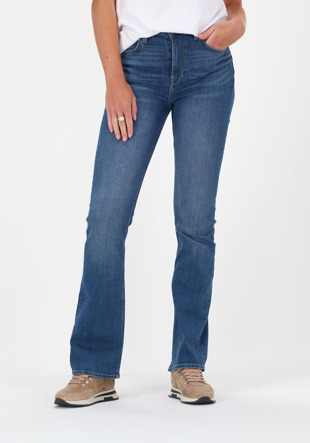Dames Kleding voor voor Jeans voor Bootcut jeans Springfield Denim Jeans Boot Cut Duurzaam Wassen in het Blauw 