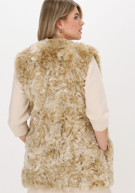 VANILIA Gilet CURLY FAUX FU en beige - large