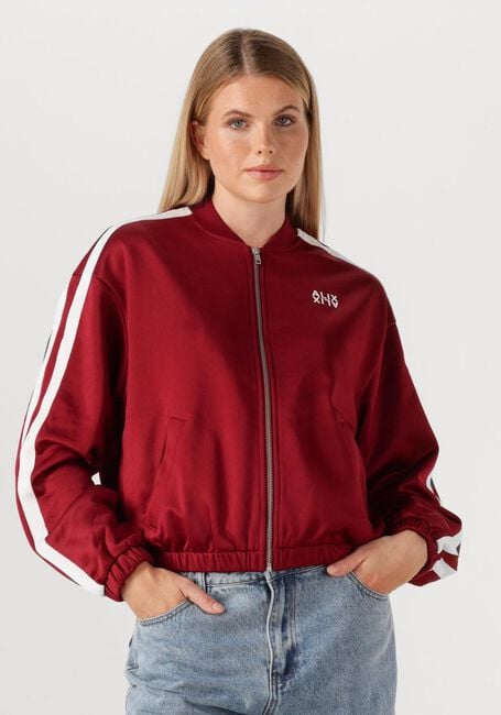 ALIX THE LABEL Pull LADIES KNITTED TRAININGS SWEAT JACKET Bordeaux - large