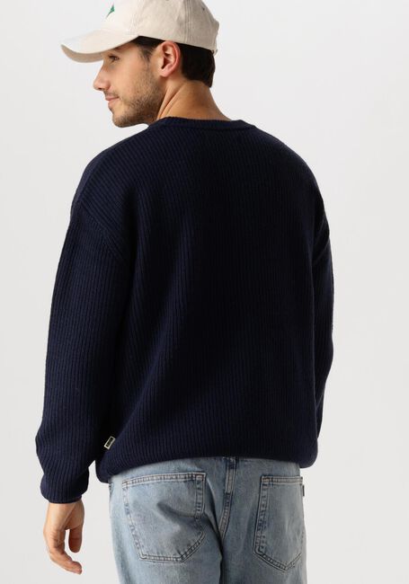 WOODBIRD Pull WBKURT BASE KNIT Bleu foncé - large