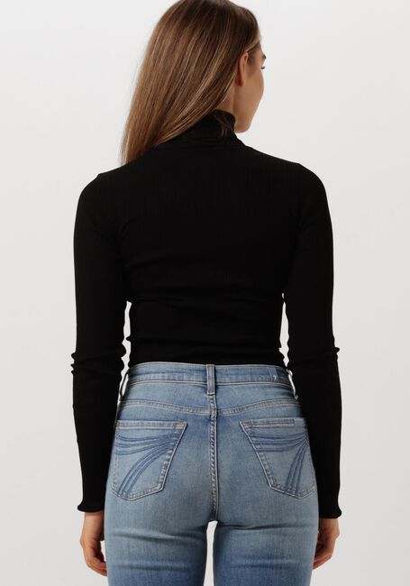 ROSEMUNDE Col roulé SILK T-SHIRT W/ ROLLER NECK en noir - large