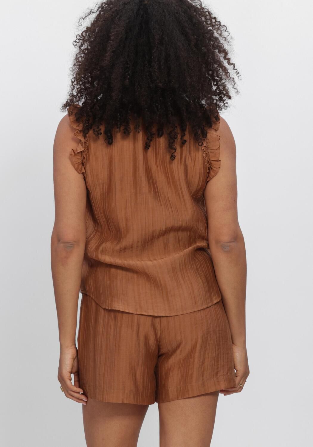 CO'COUTURE Haut REGGIECC FRILL TOP en marron - large