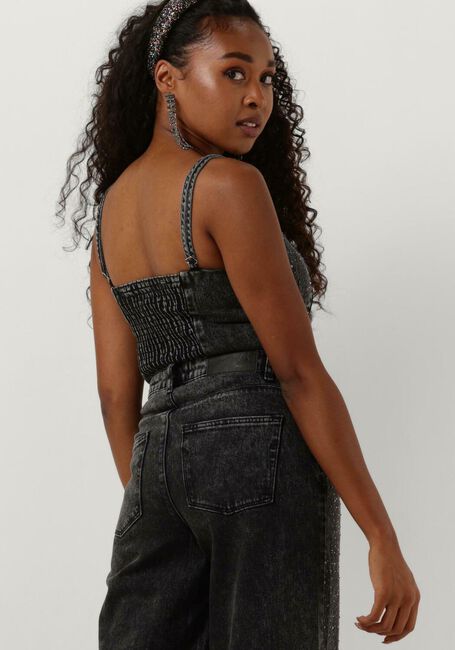 Donkergrijze SELECTED FEMME Top SLFDOA-DIA SL DENIM TOP EX - large
