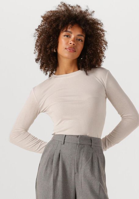 Creme WITHBLACK Top WBLJOSEFINE LS TEE - large