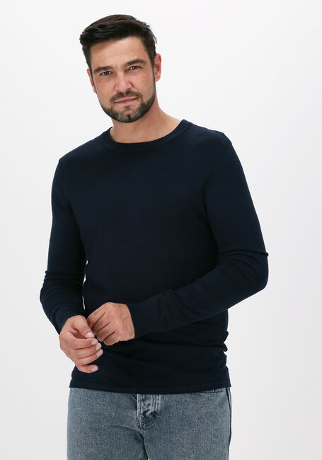 PUREWHITE Pull ESSENTIAL KNIT CREWNECK Bleu fonc&eacute; - large